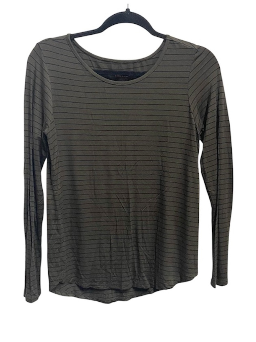 Joe Fresh Olive Green Striped Long Sleeve Top
